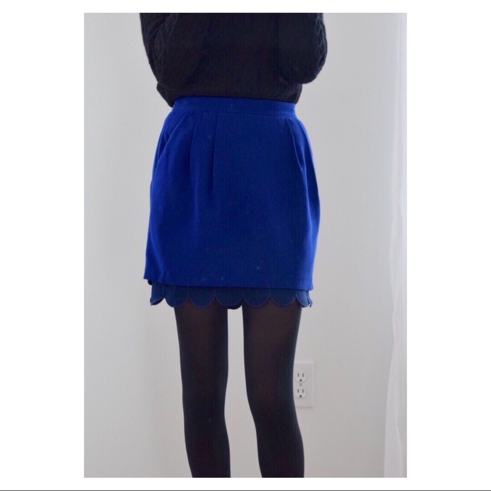 CLUB MONACO Tulip Skirt in Royal Blue | Size 0 - Picture 8 of 8