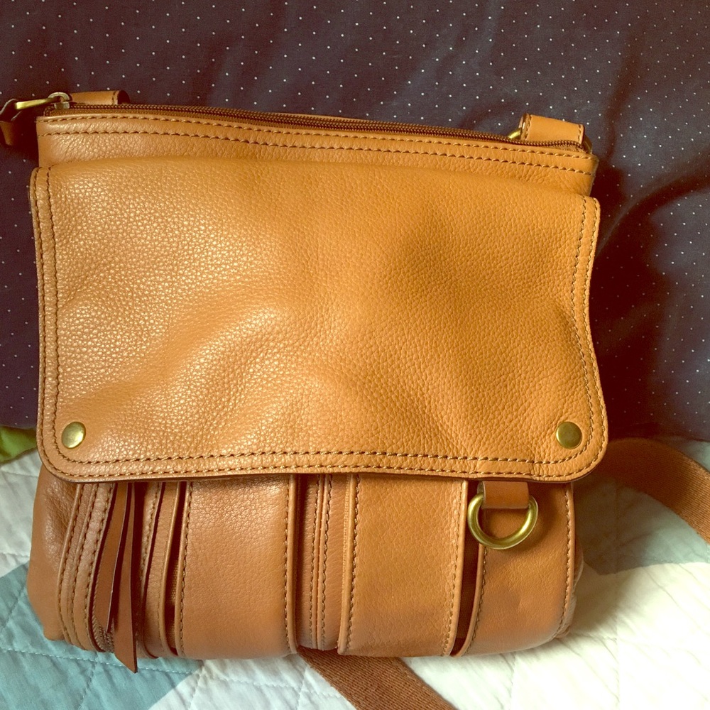 Fossil brown leather cross body explorer
