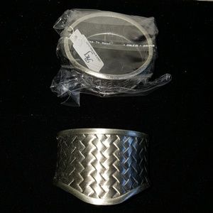 Silver tone cuff bracelet