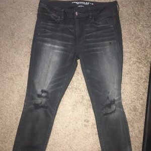 BLACK AMERICAN EAGLE SKINNY JEANS