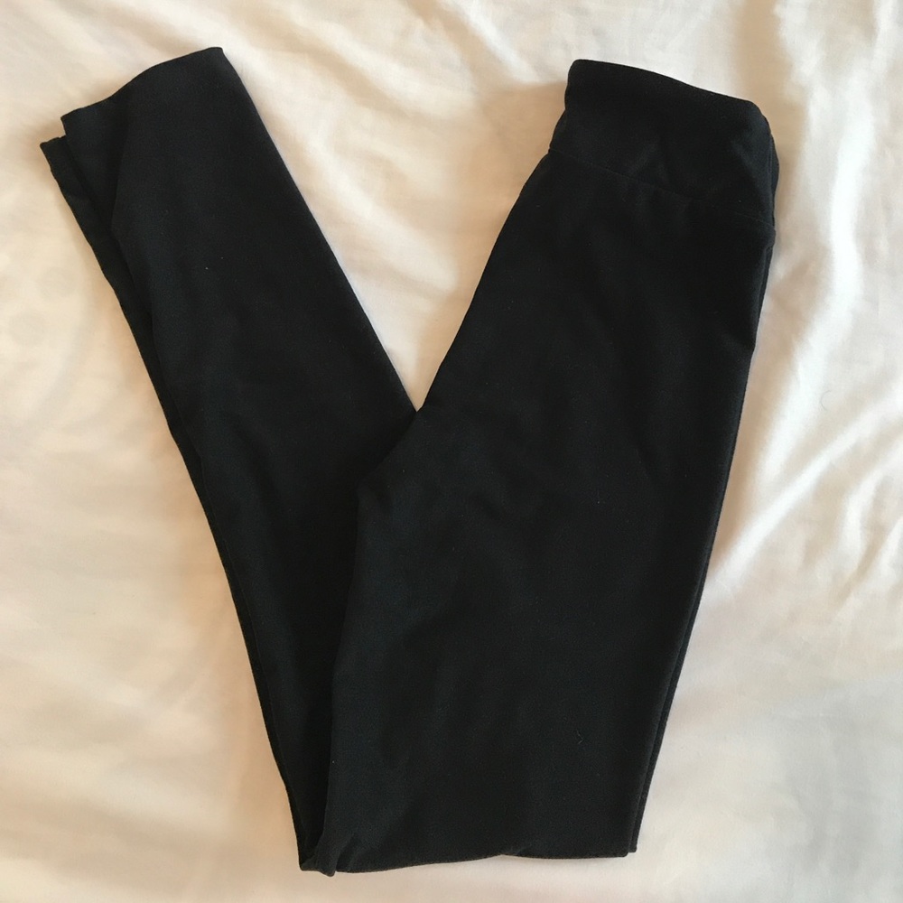Lularoe Kids L/XL Solid Black Leggings