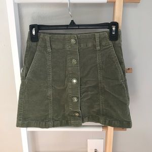 Light Green Corduroy Skirt