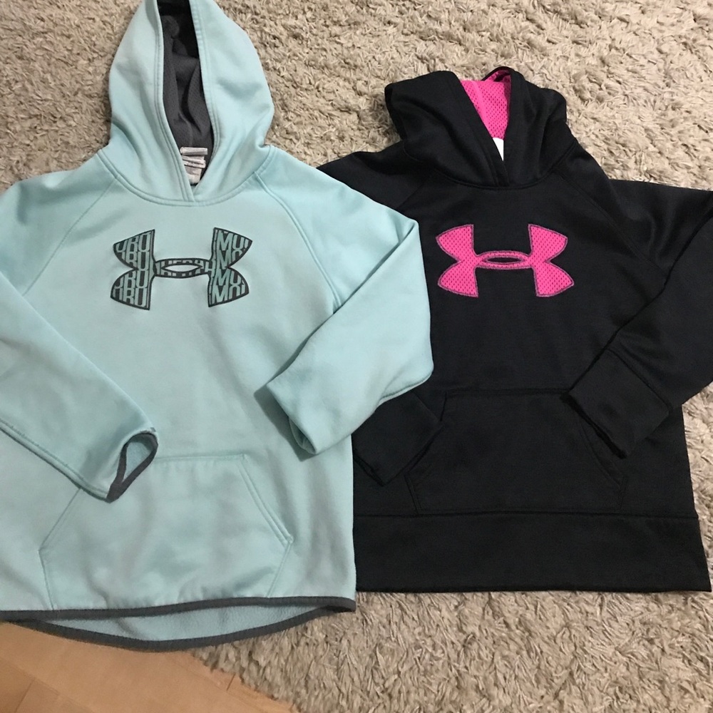 Two girls youth Large hoodies
