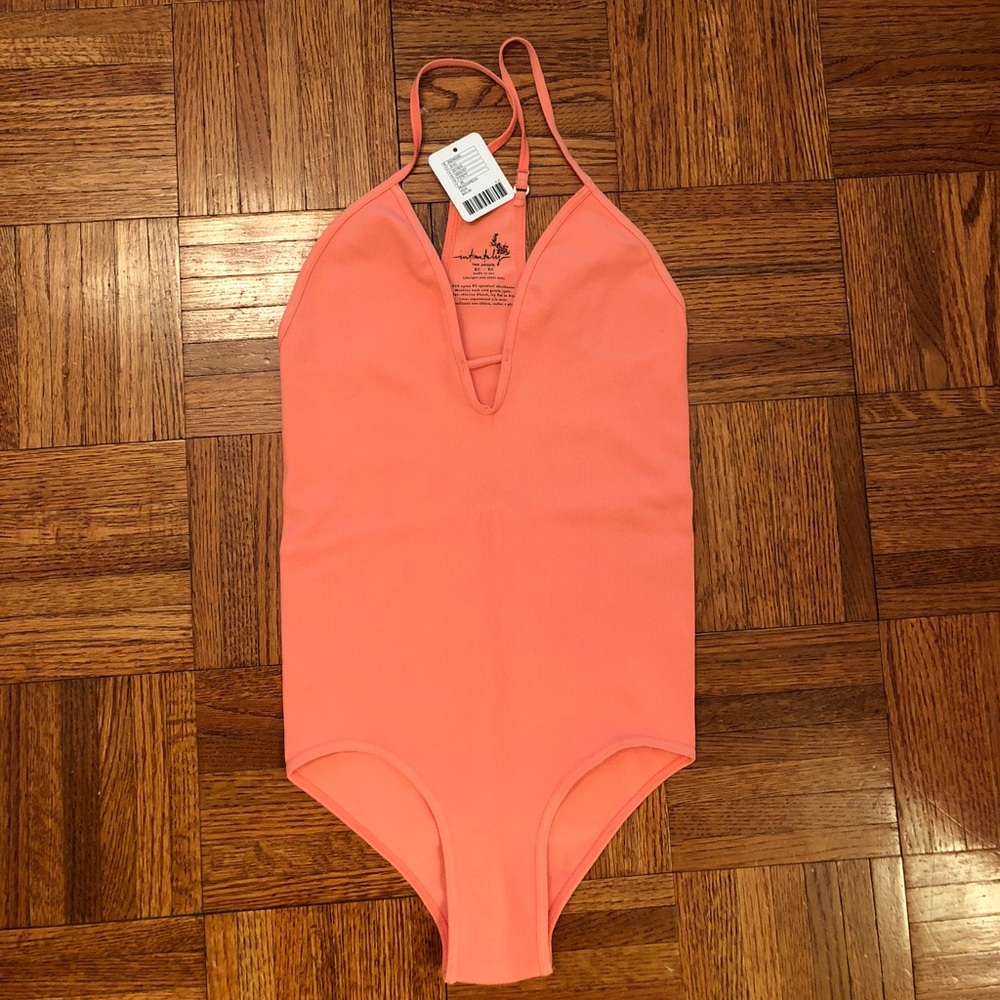Free people peach bodysuit