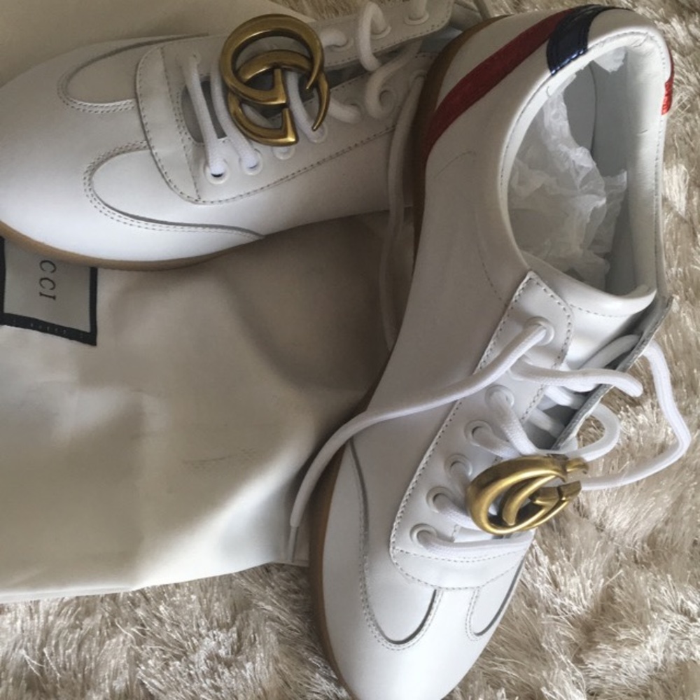 Gucci Mens White Sneakers