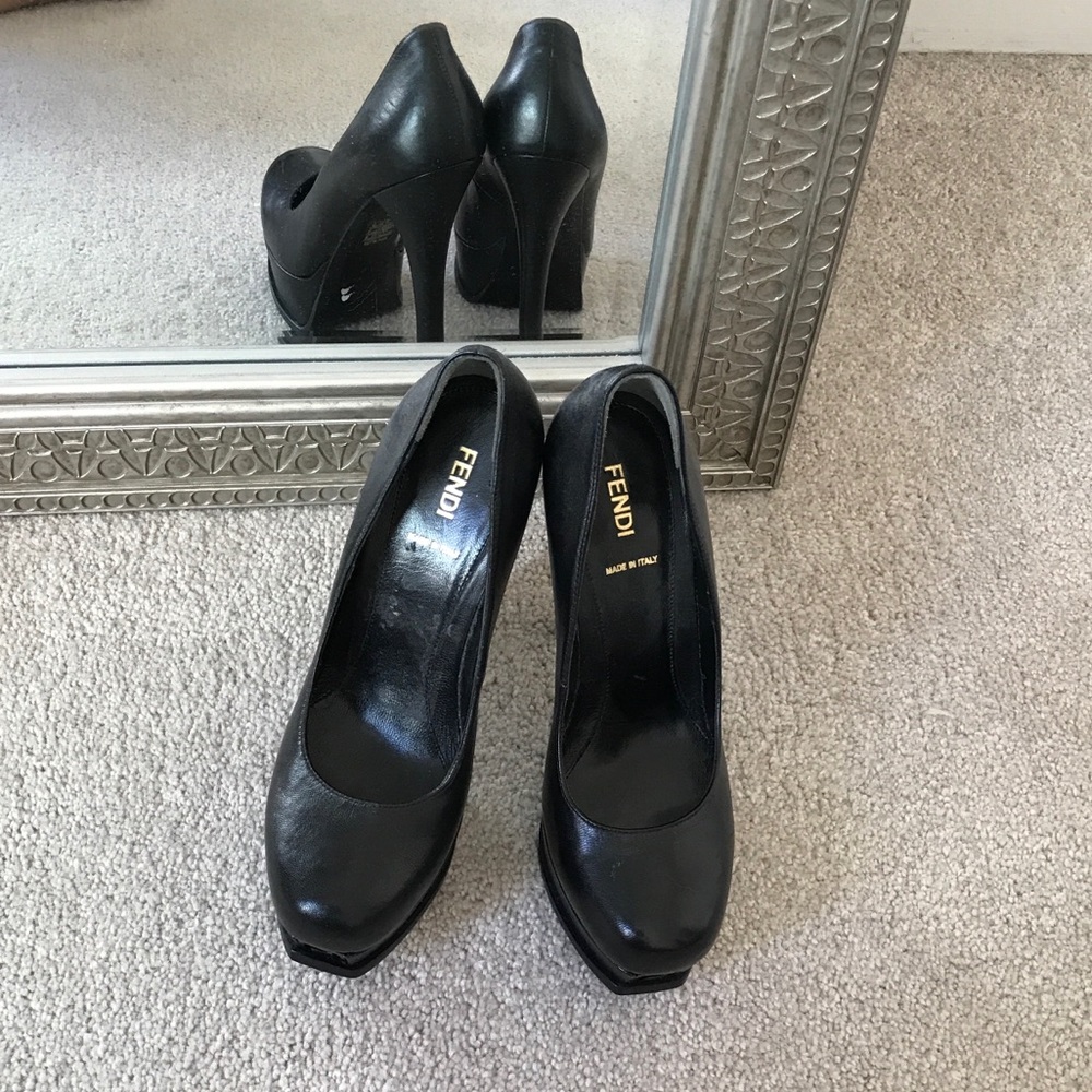 FENDI logo Stiletto Heels