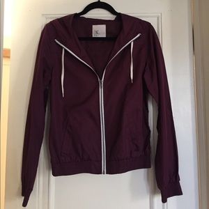 ZINE purple waterproof zip-up hoodie