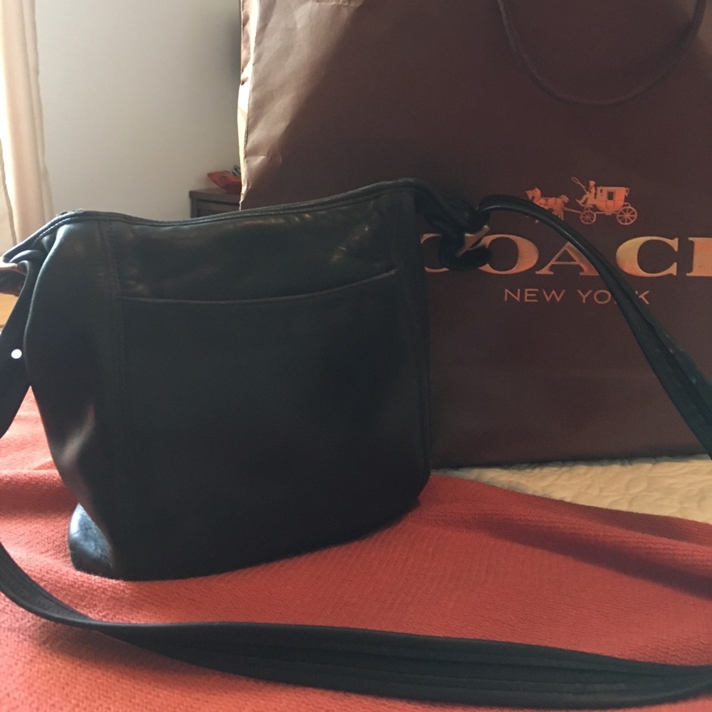 Vintage Coach Bucket Bag in Black