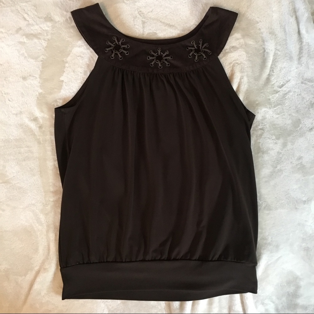 Dark Brown Michael Kors sleeveless top