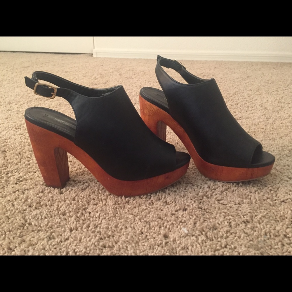 Forever 21 Wooden platform sandal