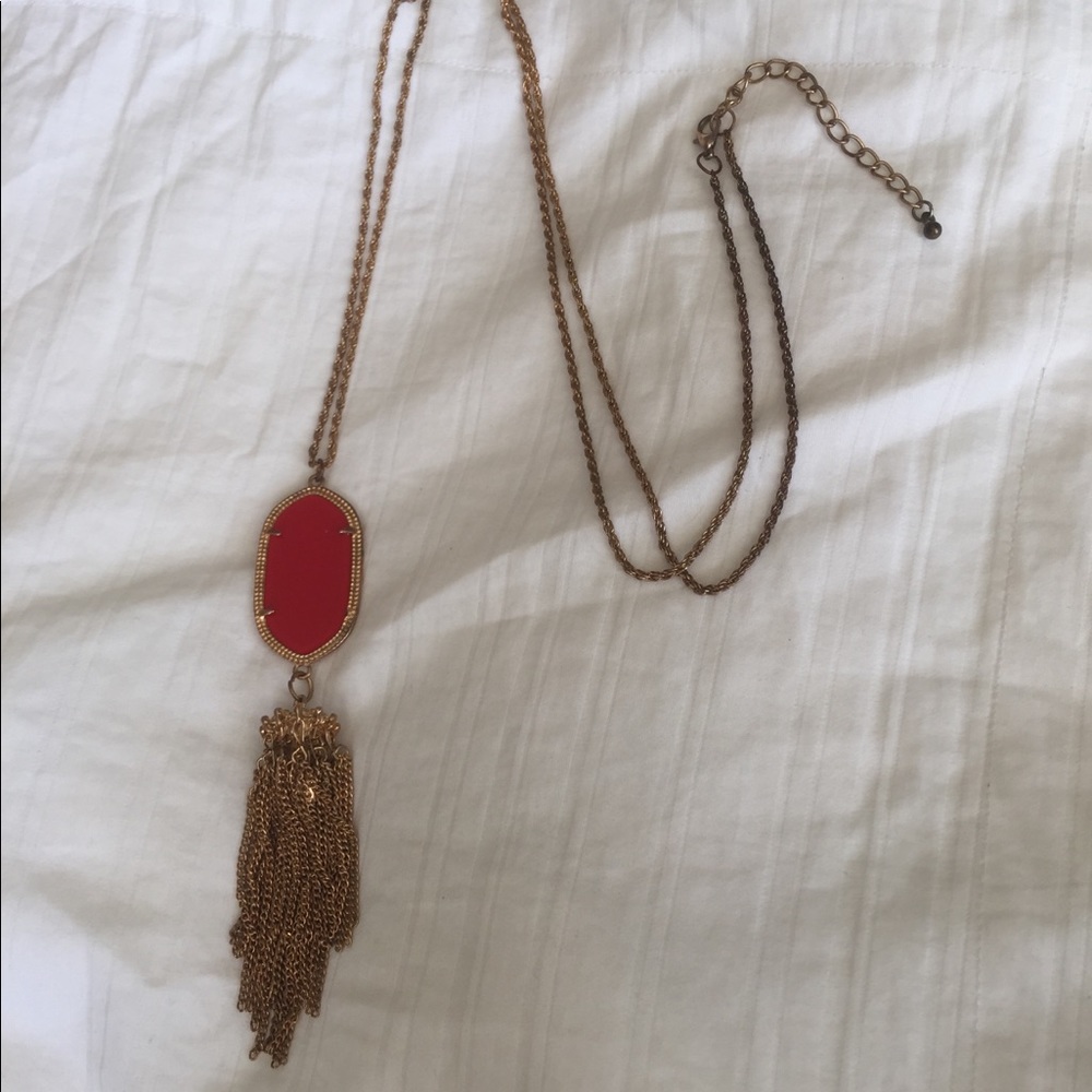 imitation kendra scott long tassel necklace