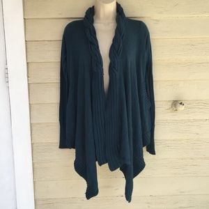 BCBG Teal cardigan sweater/cotton-rayon/NWT/XS/S