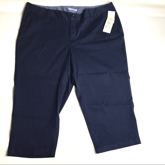 'SEJOUR Addison' Stretch Crop Pants (Plus Size) - Picture 1 of 4