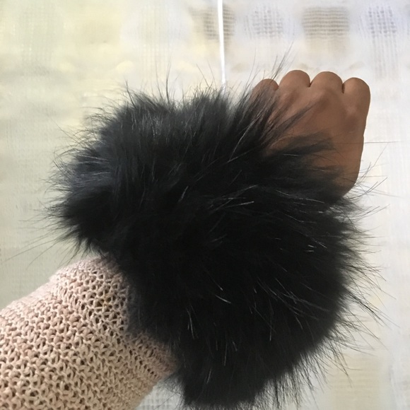Cashmere Project Accessories - Cashmere Project Women’s Black Fur Cuffs