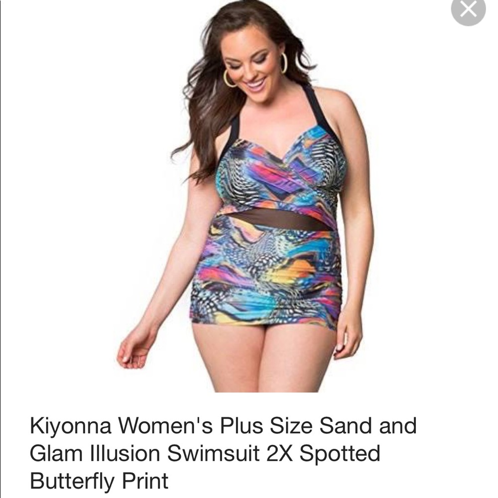 Kiyonna one piece // butterfly colors