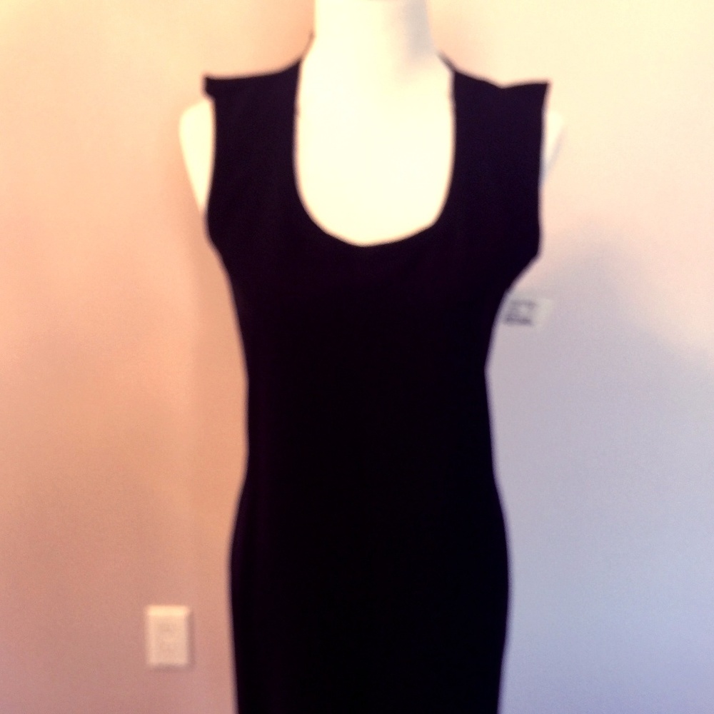 NWT PIER ANTONIO GASPARI Black Knitted Dress SZ 10