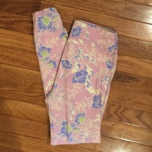 LulaRoe Floral Leggings OS