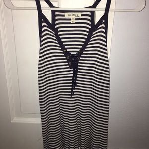 Monteau lace up tank top