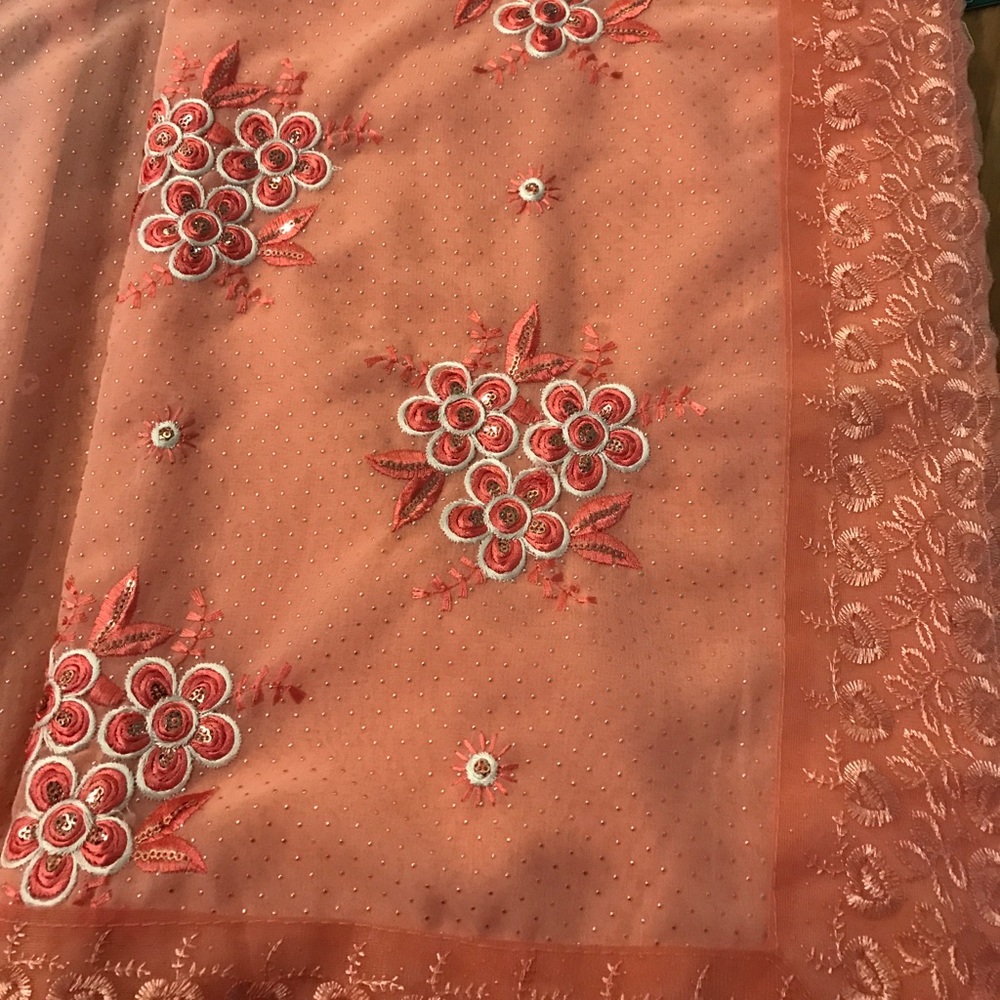 Pink Designer Indian Saree - Picture 3 of 7
