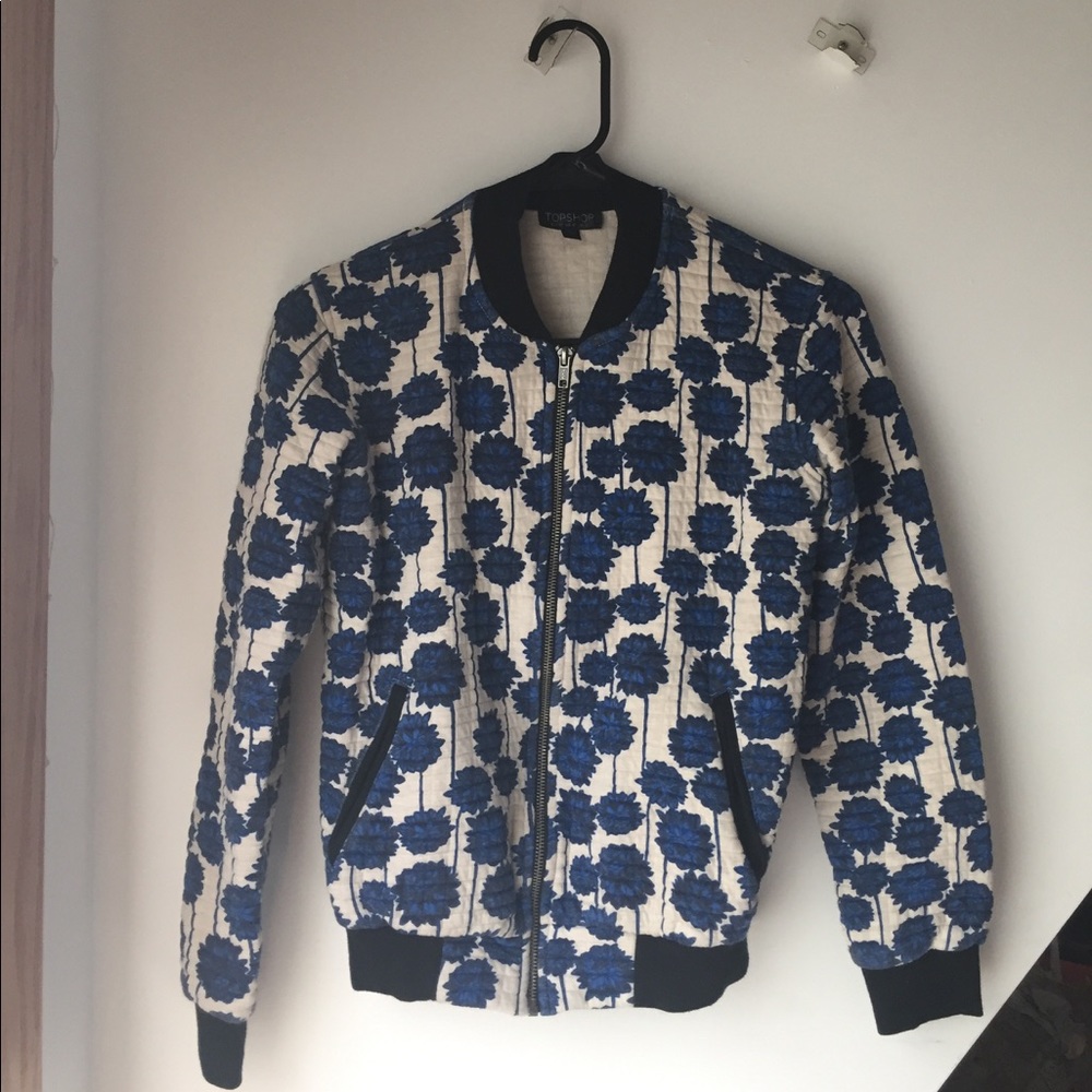topshop floral bomber jacket
