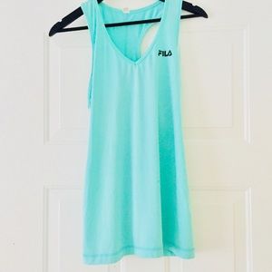 Sport Racerback work out Fila teal green top