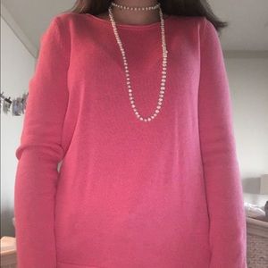 Pink Old Navy sweater.