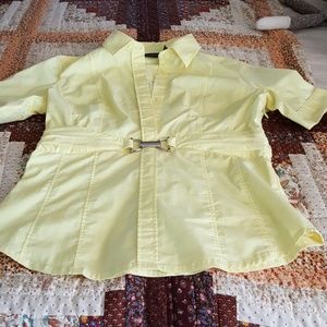 Dressy yellow fitted button down Dressy yellow fitted button down