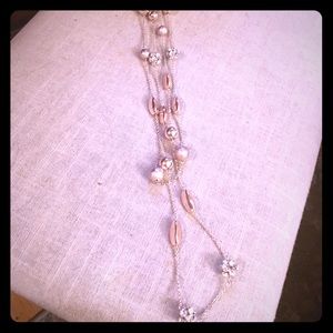 Rose gold color 2 tier necklace