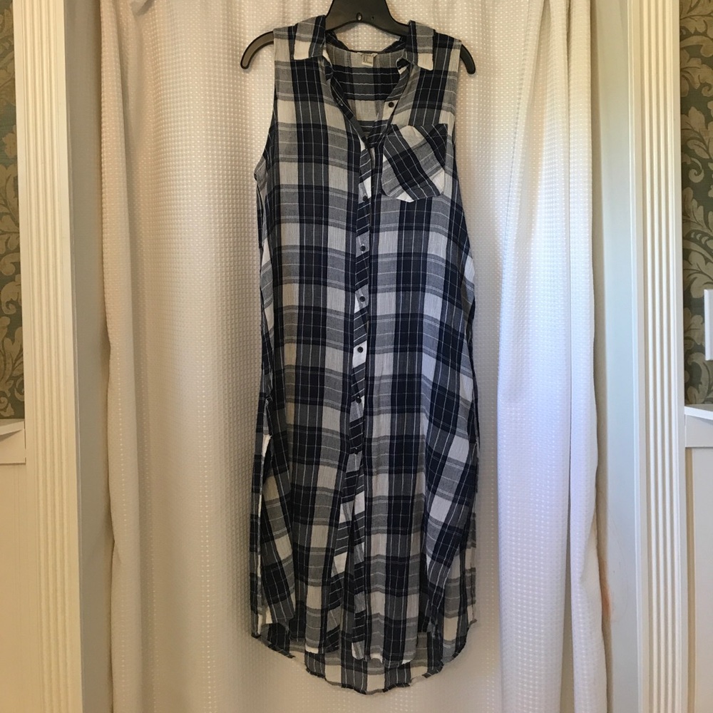 Plaid tunic dress