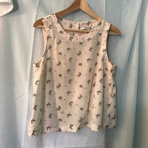 Forever 21 Cream and Black Top