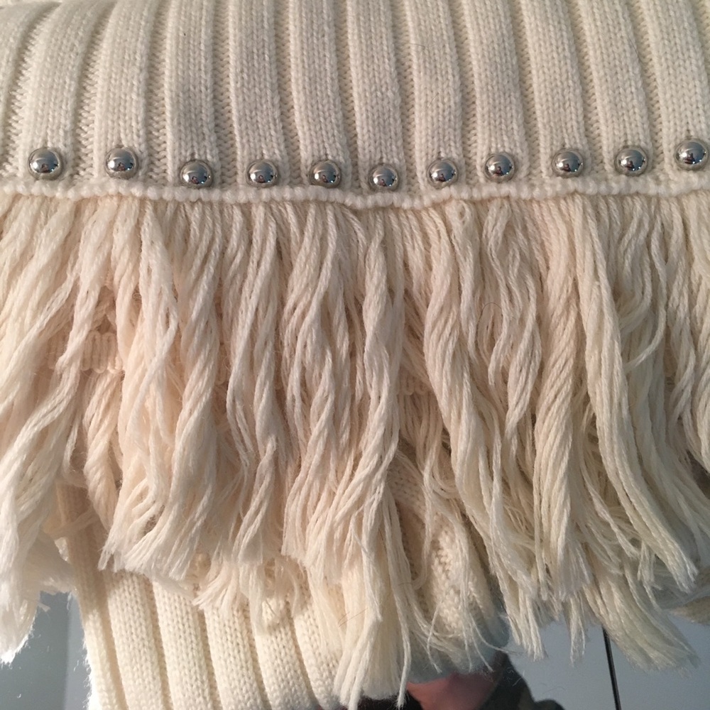 NWOT Jonathan Simkhai Studded Fringe Turtleneck - Picture 5 of 7
