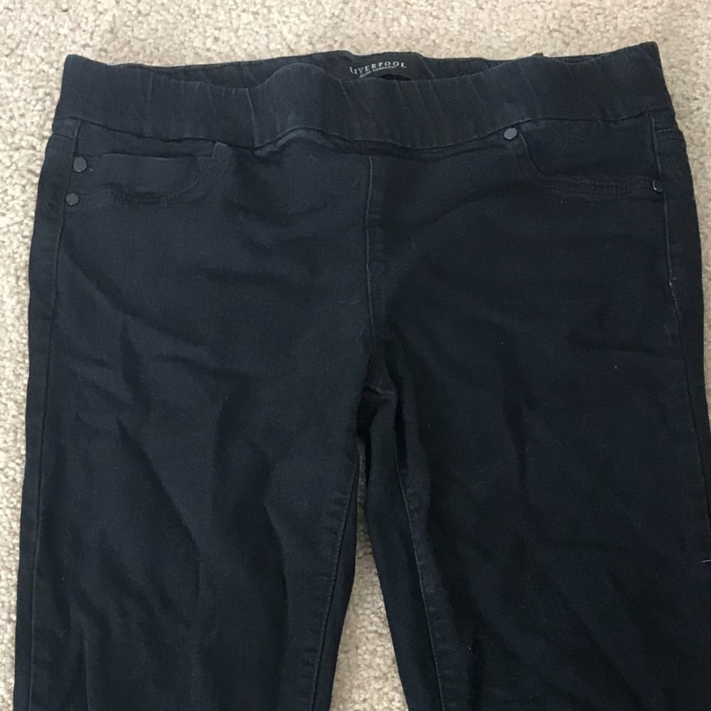Black Liverpool Sienna pull on leggings - size 12