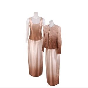 Patra Ombre Tank Gown with Fortuny Pleat Jacket 14