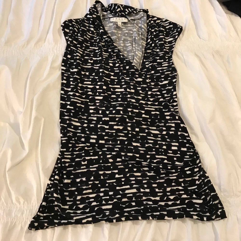 NWT Chaus Black and white blouse - Picture 1 of 3