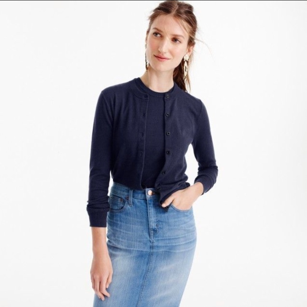 J. Crew Jackie Sweater Set in Navy Blue