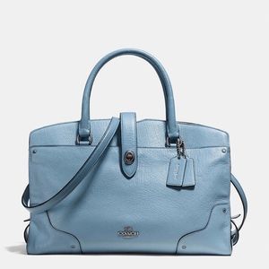 Coach Mercer Satchel Cornflower Blue