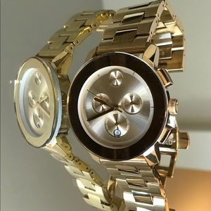 MOVADO Bold Gold Unisex Chronograph Watch