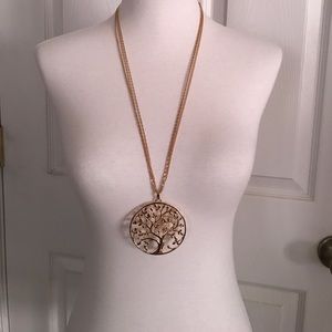 Tree of life, owl necklace.