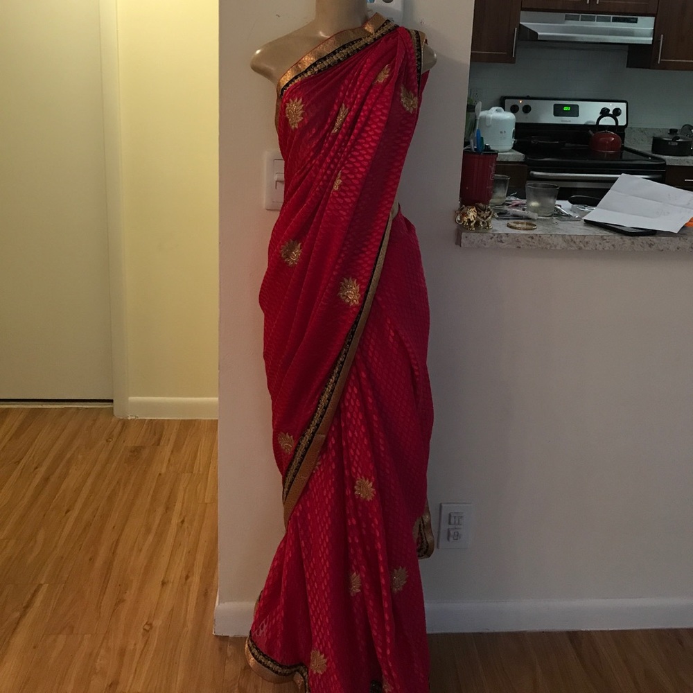 Pink Indian Saree