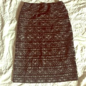 Black, Gray, and White Aztec-Print Cassie