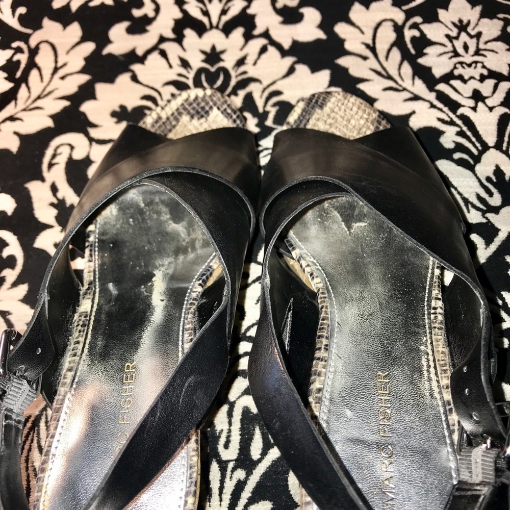 Black Marc Fisher Sandals - Picture 7 of 8