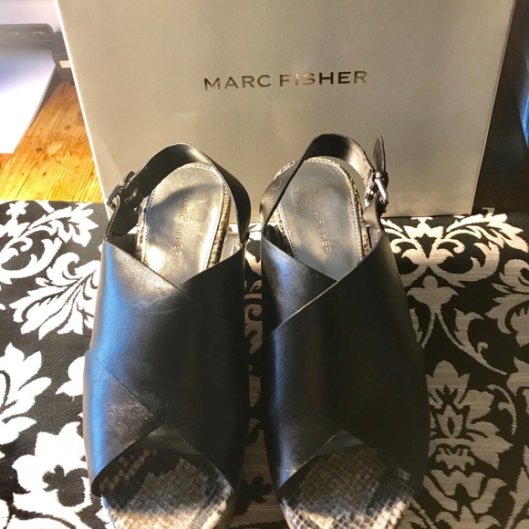 Black Marc Fisher Sandals - Picture 2 of 8