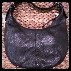 New banana republic handbag black pebbled leather