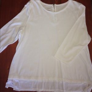 Talbots white long sleeve top