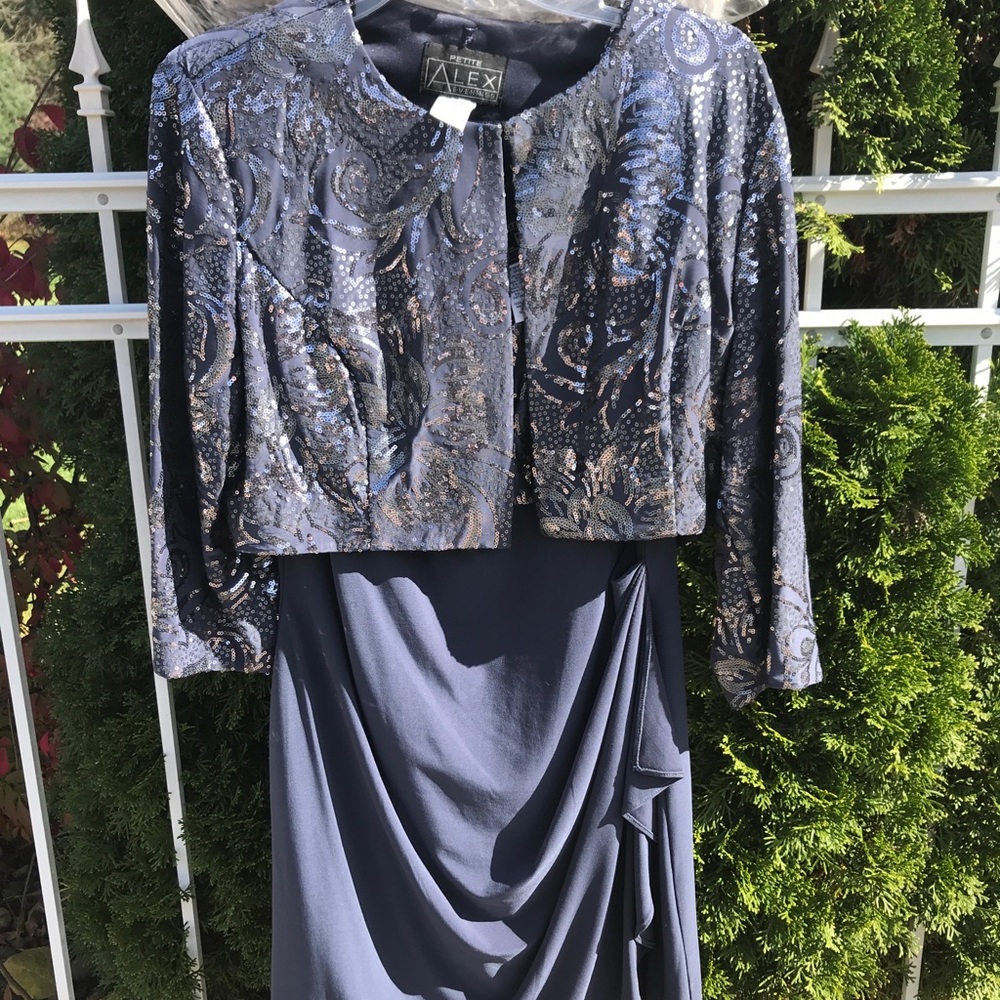 Beautiful Navy Blue Mother of Bride or Groom Dress