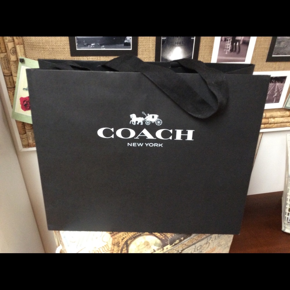 Coach New York shopping bag with cloth handles
