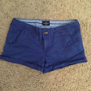 Blue khaki shorts