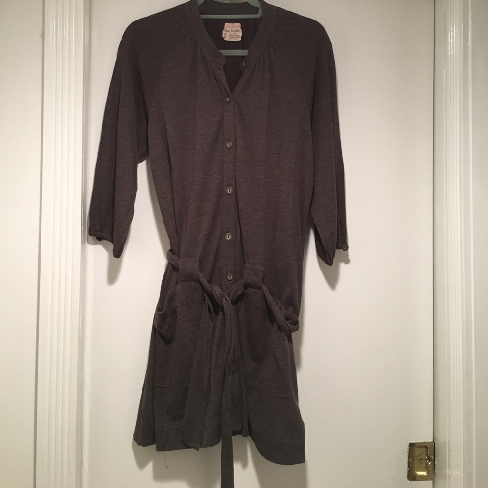 Button down tunic dress