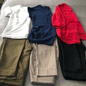 $30 for all three pants and tops. No negotiation.