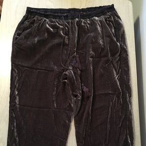 Velvet Wide Leg Pants